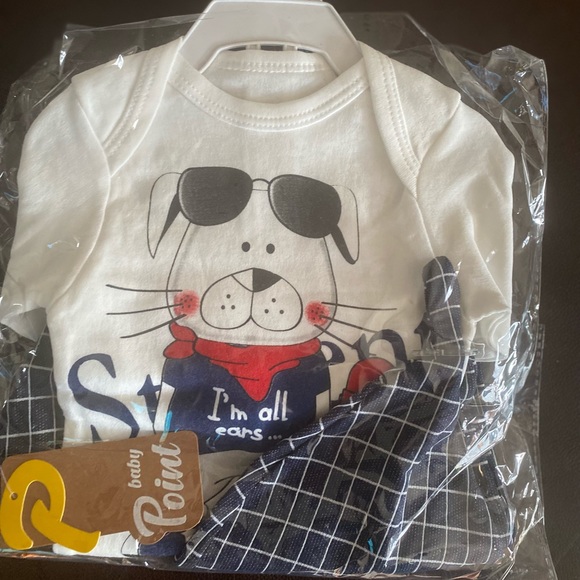 NWT baby boys matching set with hat - Picture 2 of 2